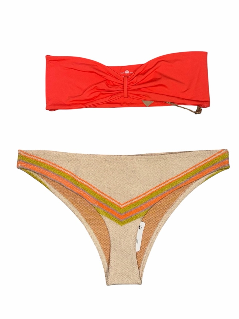 Free People Bottom/Swim Toast Top Bikini Set Swimwear(Size Large Top/XL Buttom)